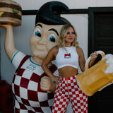 SOFT RED/WHITE CHECKERED PANTS