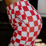 SOFT RED/WHITE CHECKERED PANTS